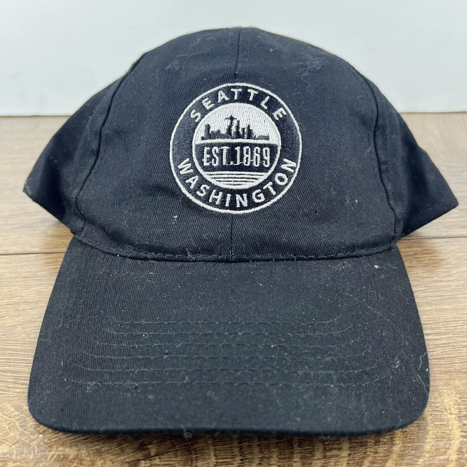 Other Hats Other Seattle Washington Hat Seattle Black Hat Adjustable Adult Si