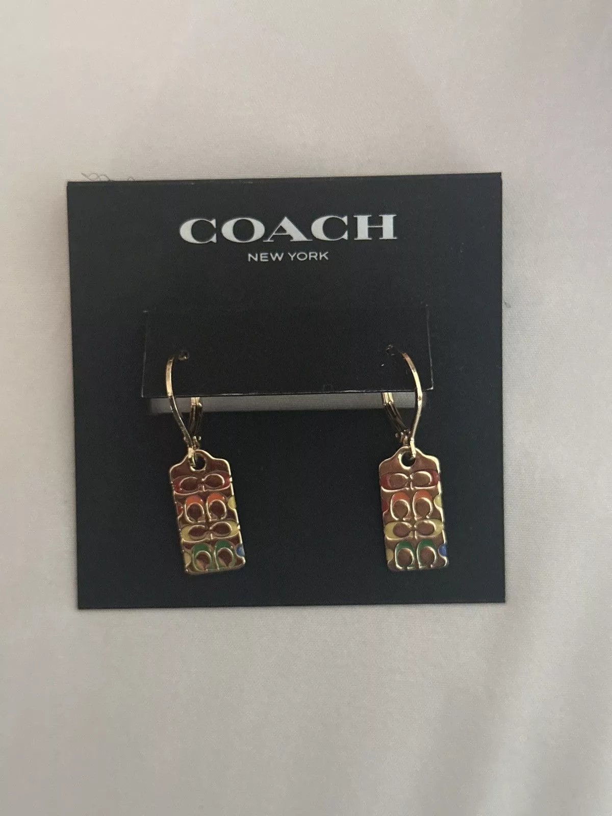 Gold Rainbow Coach Earrings