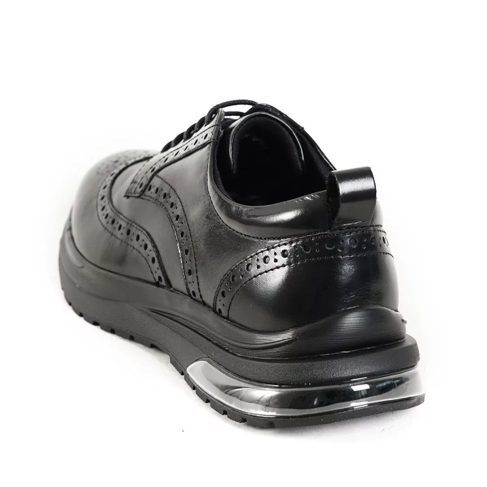 Leather Casual Leather Shoes Romi Black Leather Sneakers