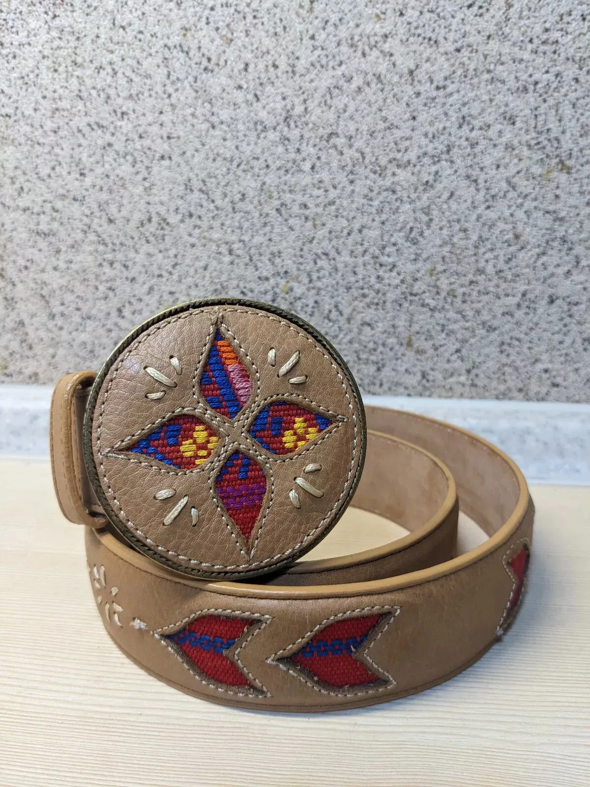 Designer Belts Designer Cuadra Brown Leather Genuine Belt Size M Multi