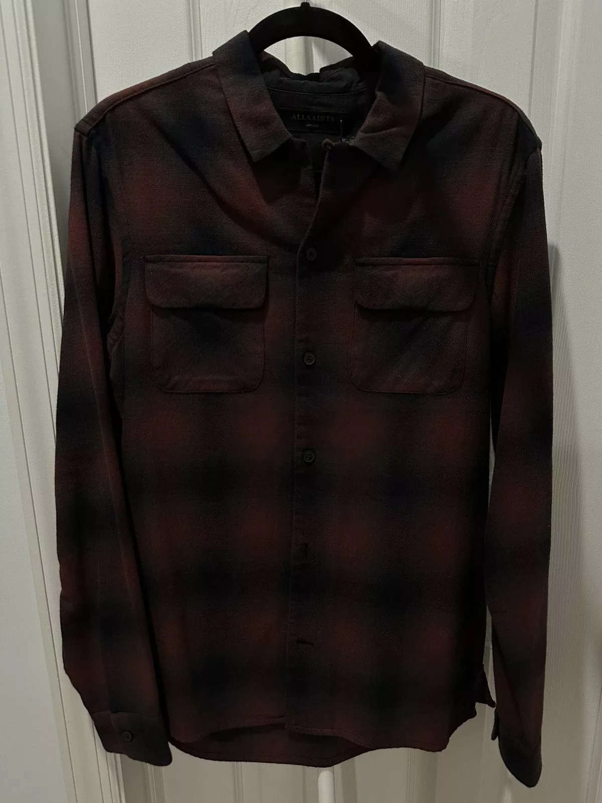 Allsaints Shirts Button Ups Allsaints Flannel Shirt Red