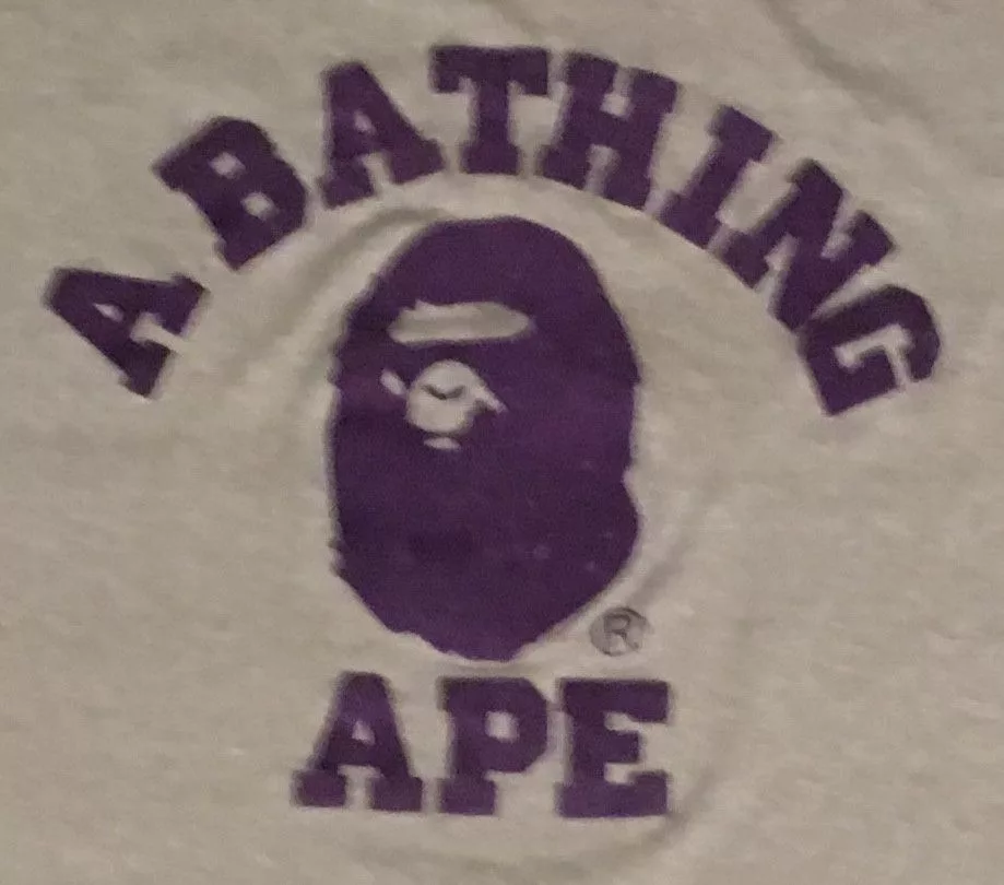 Bape Short Sleeve T Shirts Bape College Tee Purple