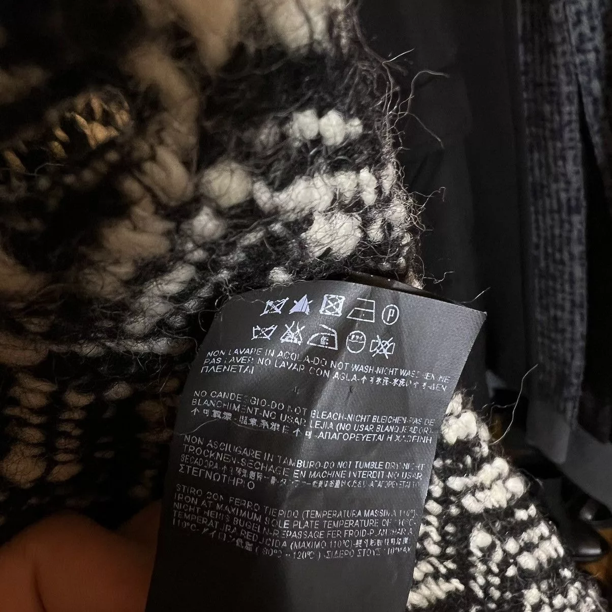 Saint Laurent Paris Coats Saint Laurent Paris Saint Laurent Black White Coat