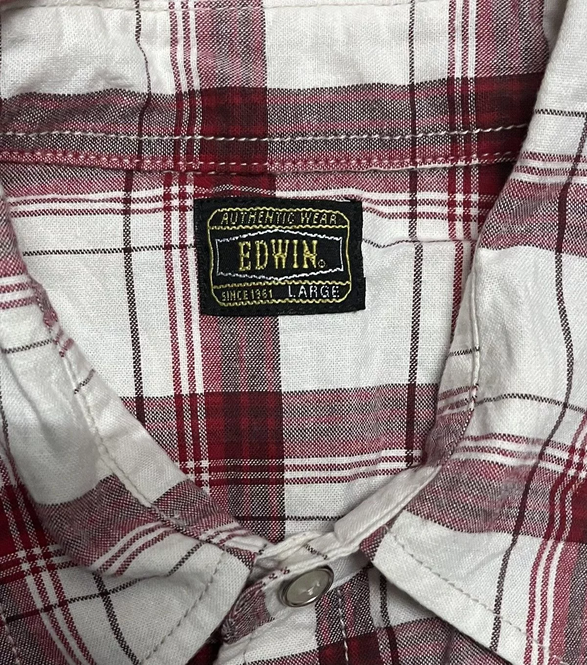 Edwin Shirts Button Ups Edwin Button Ups Shirt Red