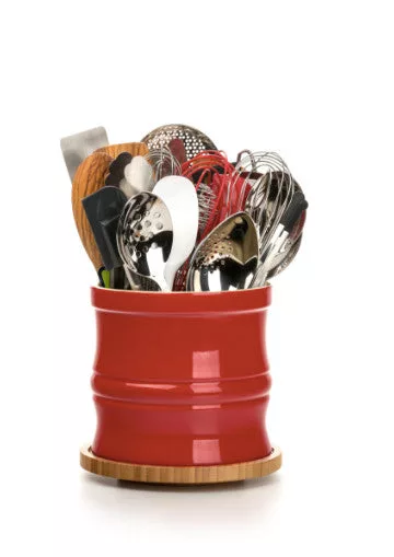 Oversized Red Tool Crock