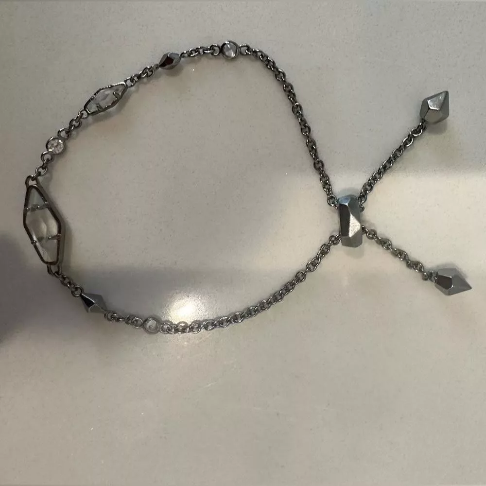 Kendra Scott Bracelets Kendra Scott Deb Adjustable Silver Chain Bracelet Iridescent