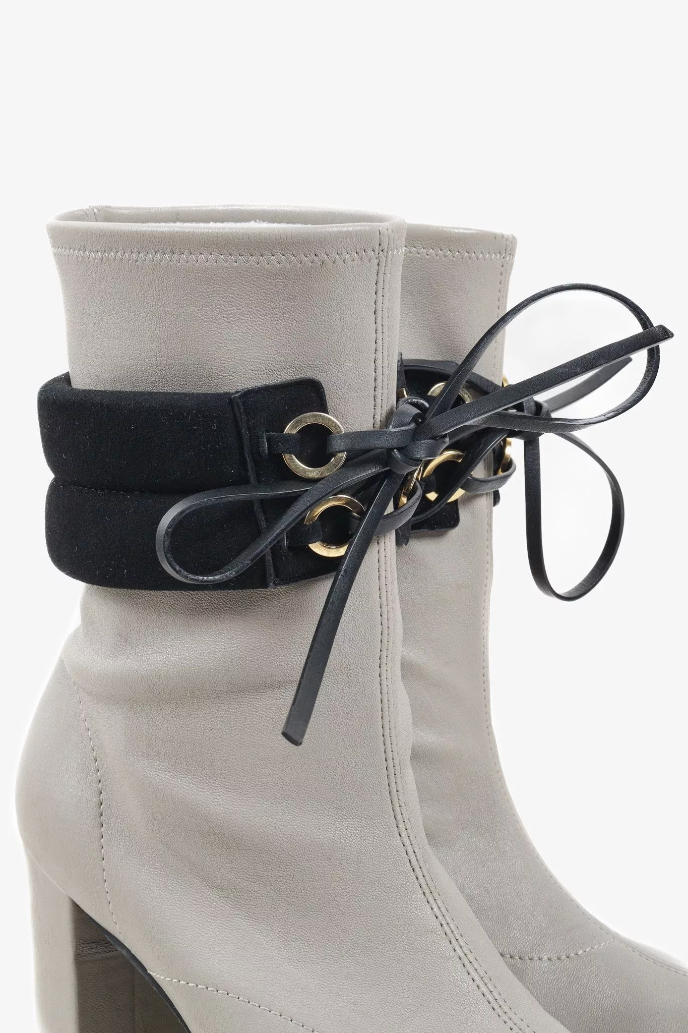 Stuart Weitzman Boots Stuart Weitzman Grey Block Heel Lug Boot Gray