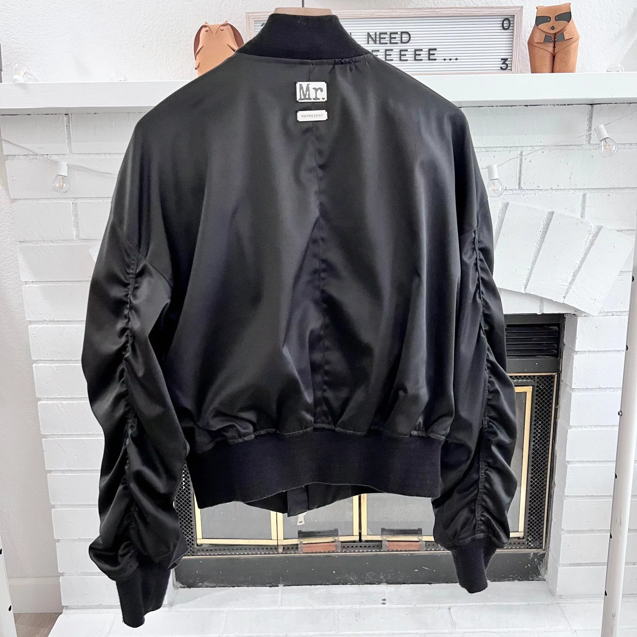 Other Bombers Other × Represent Clo. SUPER RARE! Mr. Flawless X Represent Bomber Polyester Jacket Black