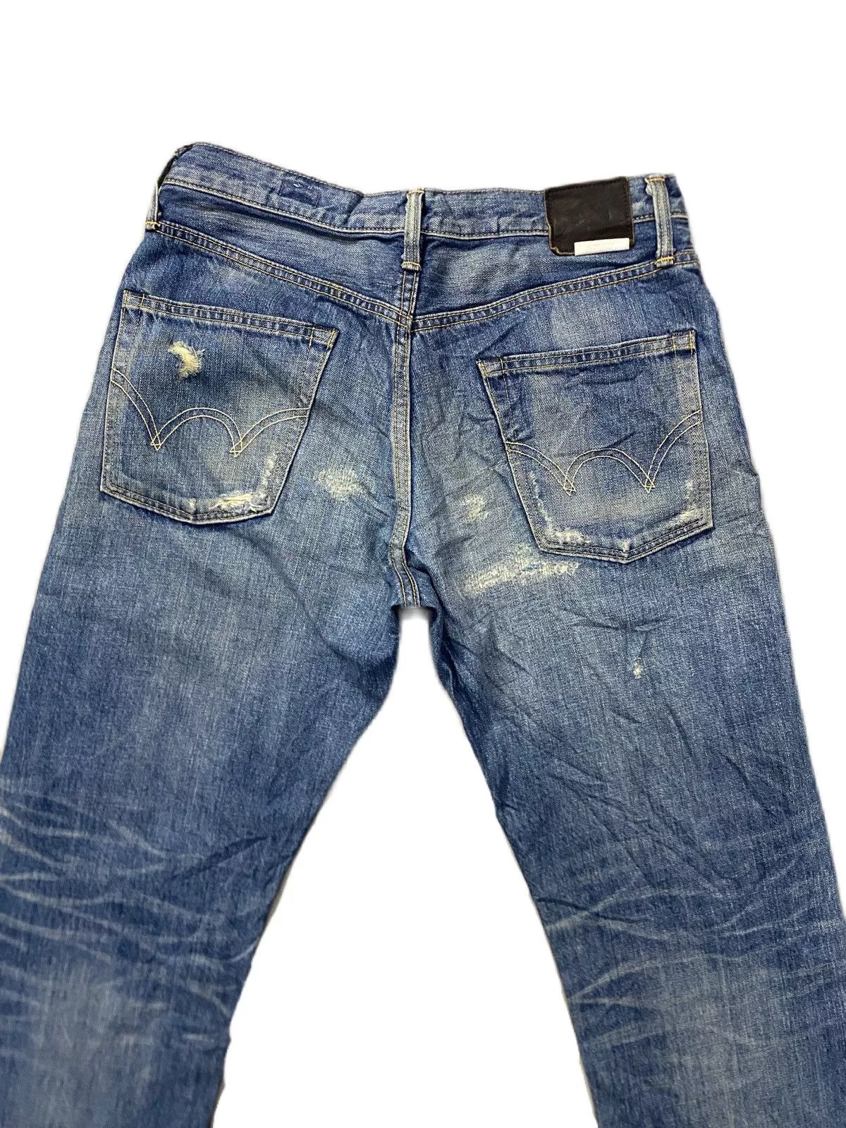 Edwin Denim Edwin × Kapital EDWIN BLACK LABEL DISTRESS DESIGN GRUNGE STYLE Blue