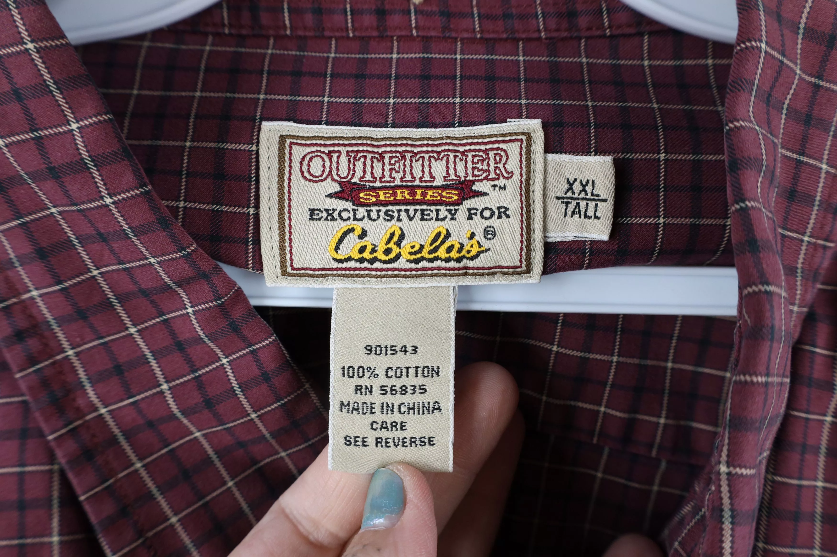 Cabelas Shirts Button Ups Cabelas × Vintage Vintage Cabelas Faded Collared Button Down Shirt Red Plaid