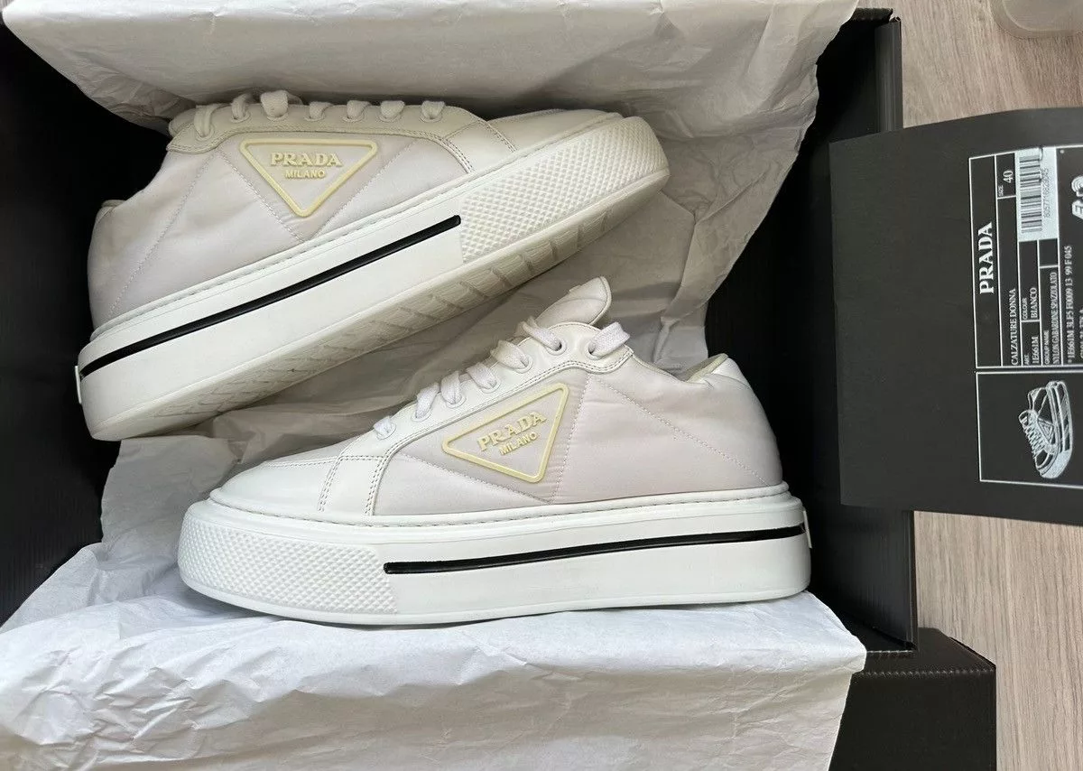 Prada Low Top Sneakers prada macro sneakers White