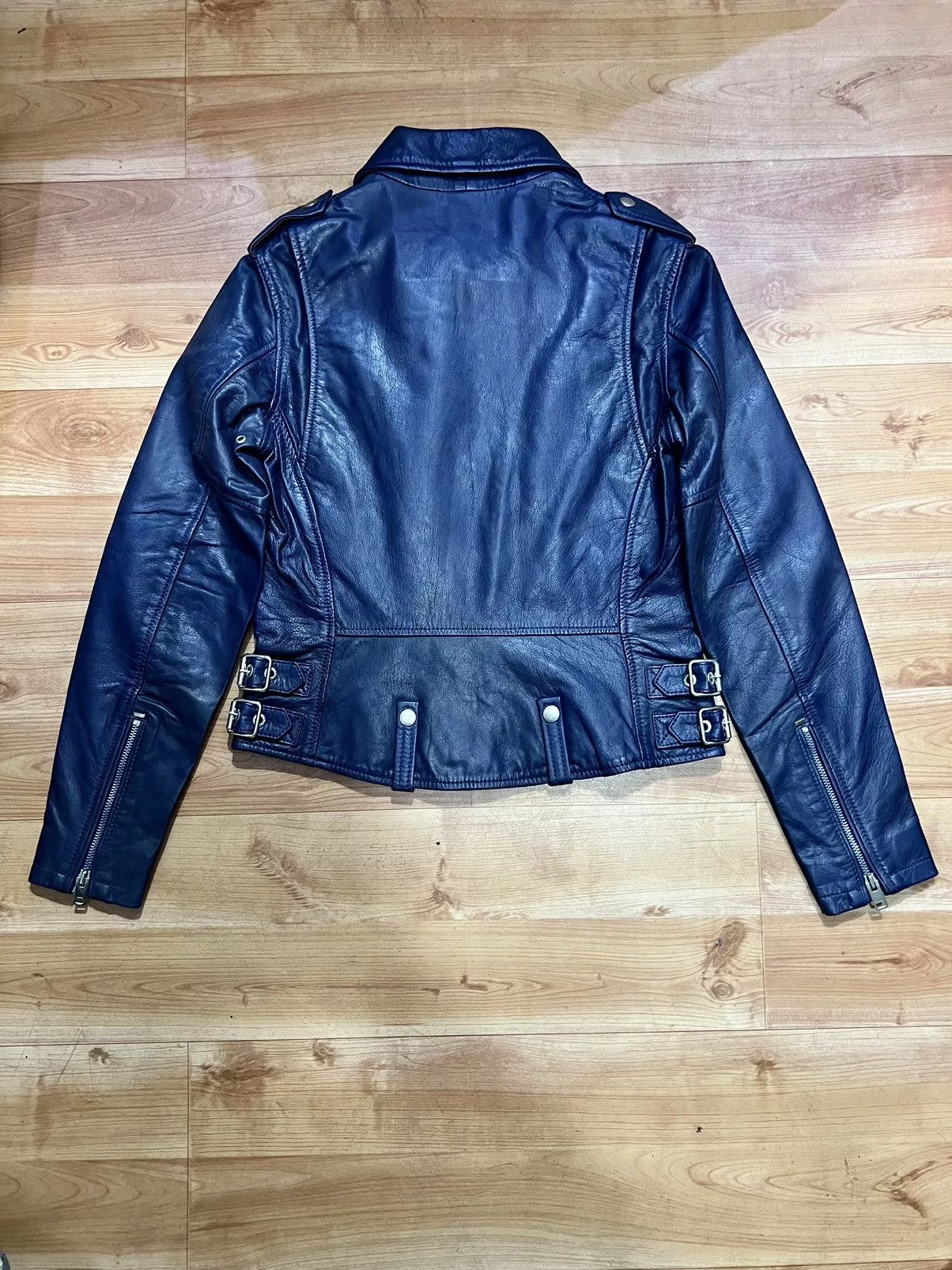 Diesel Leather Jackets Diesel L-ARA-A leather jacket Blue