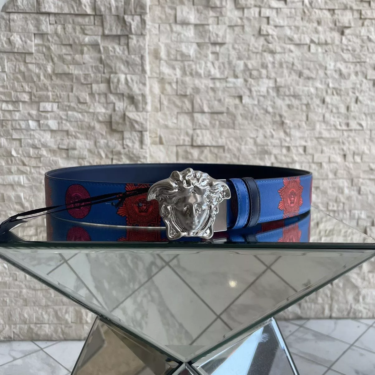 Versace Belts Versace Saffiano Belt Size 90 Multi