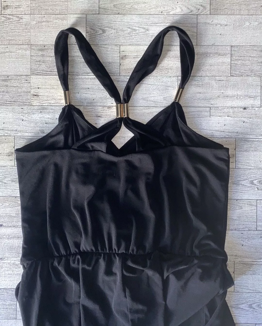 Jennifer Lopez Jumpsuits Jennifer Lopez JLO, Solid Racerback, Full Length, Sleeveless Jumpsuit Black