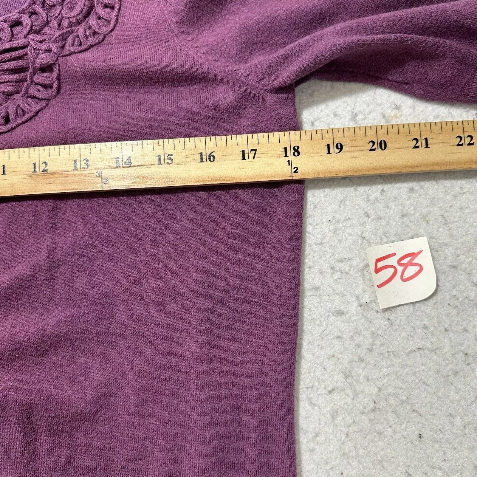 Other Sweaters Other Halogen Medium Snap Button Front Cardigan Emroidery Sweater Purple