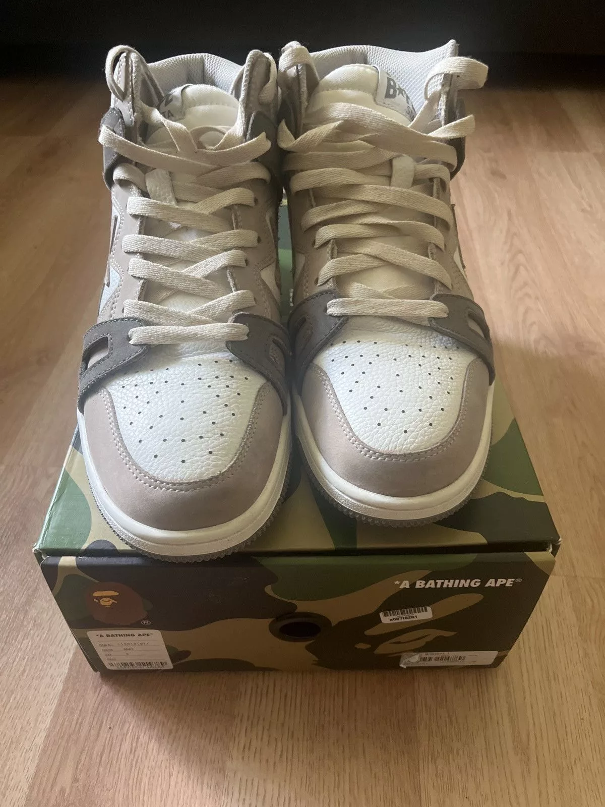 Bape Hi Top Sneakers BAPE ST8 HI Gray