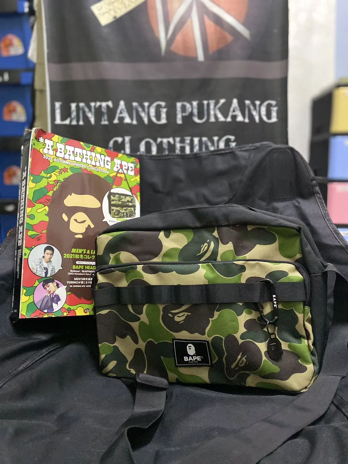 Bape Bags Luggage Bape Messenger Bag Black