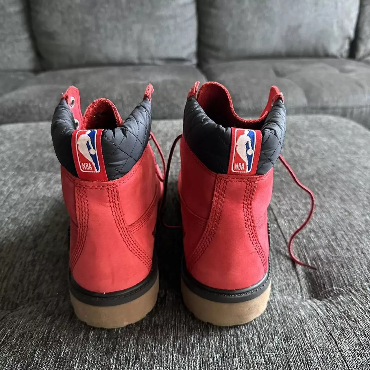Timberland × Vintage Red TIMBERLAND BOOTS X NBA CHICAGO BULLS Size: 6 boys Streetwear