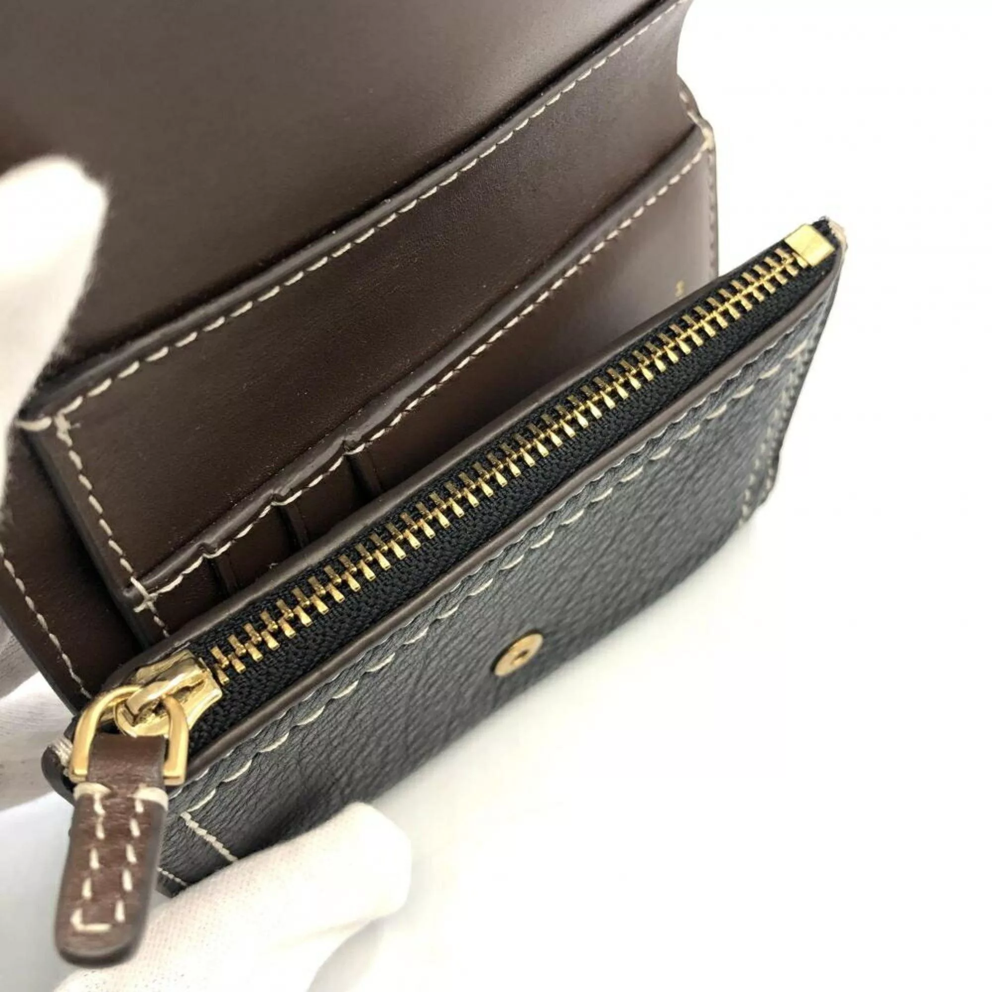 Tory Burch Wallets TORY BURCH Leather Felix Tri-fold Wallet Black Tory Burch