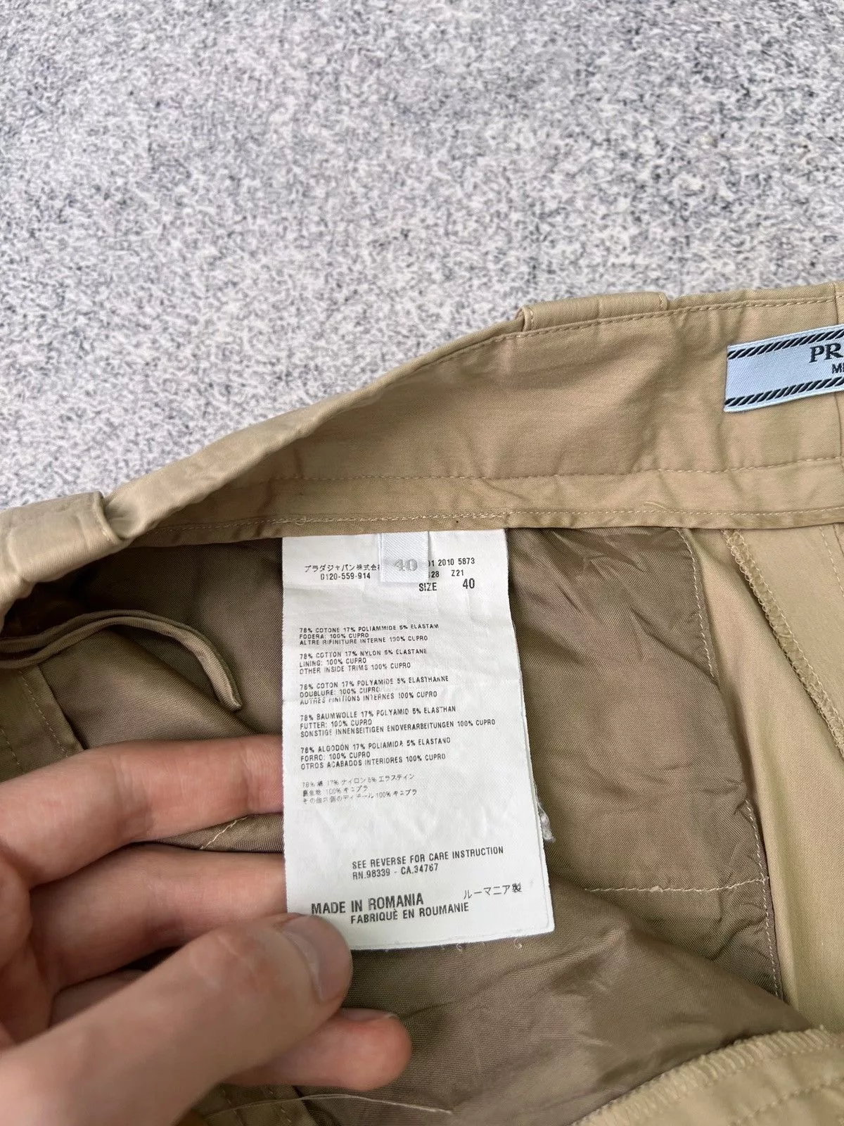 Prada Pants Prada × Vintage Vintage Prada Milano Beige Chino Pants