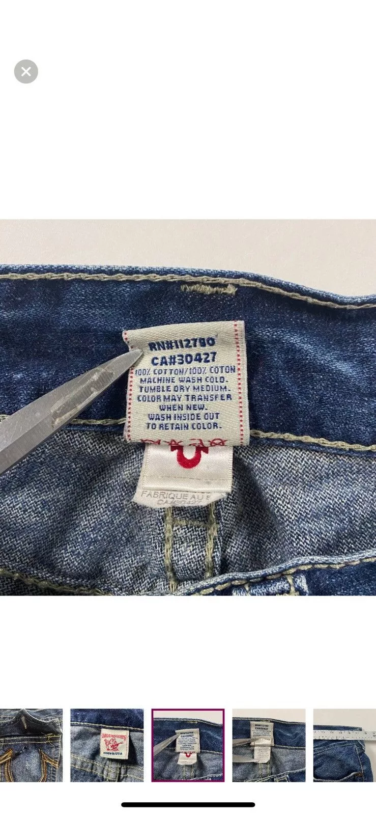 Vintage true religion denim jeans Black