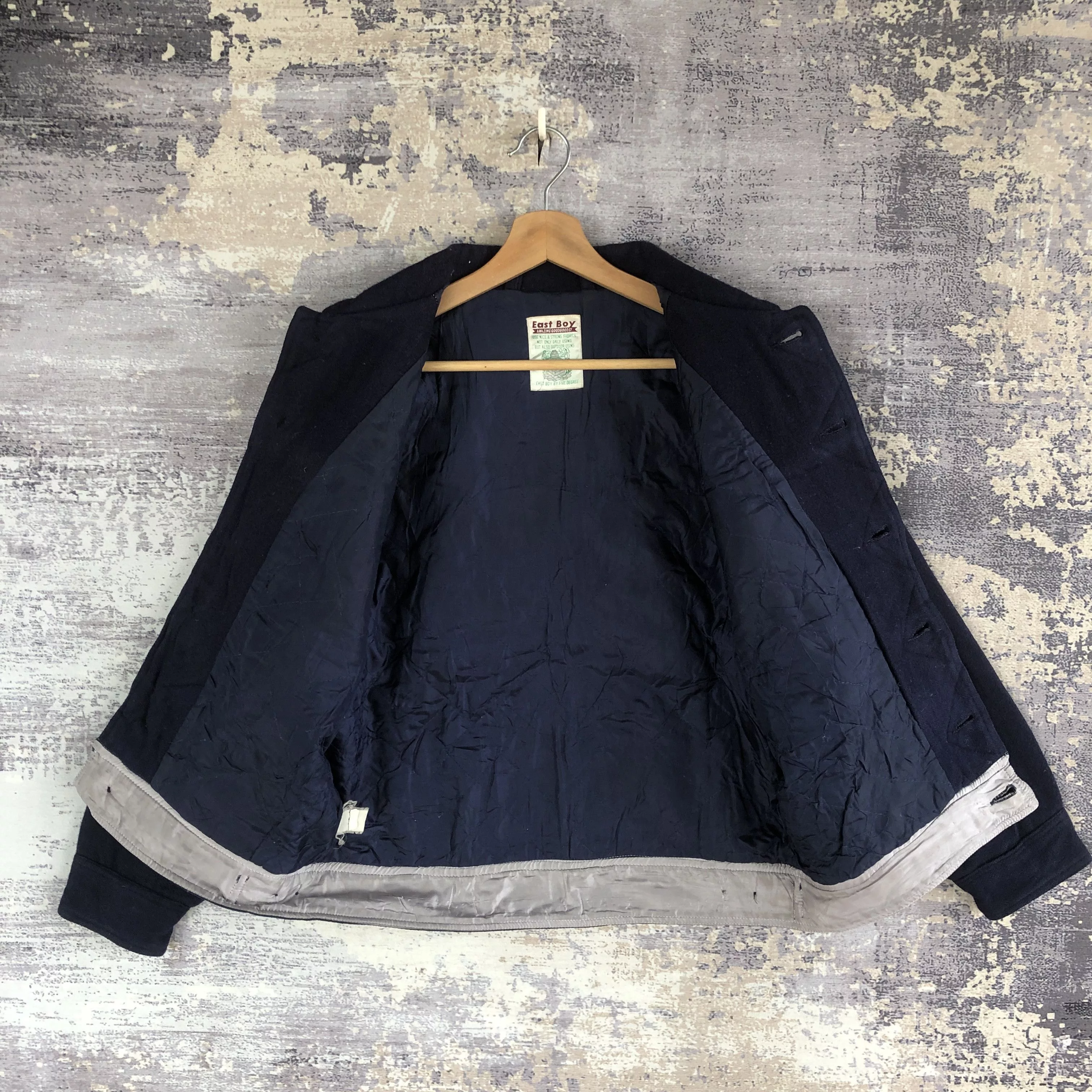 Vintage Light Jackets Vintage Eastboy Varsity Jacket Japanese Wool Jacket Multi