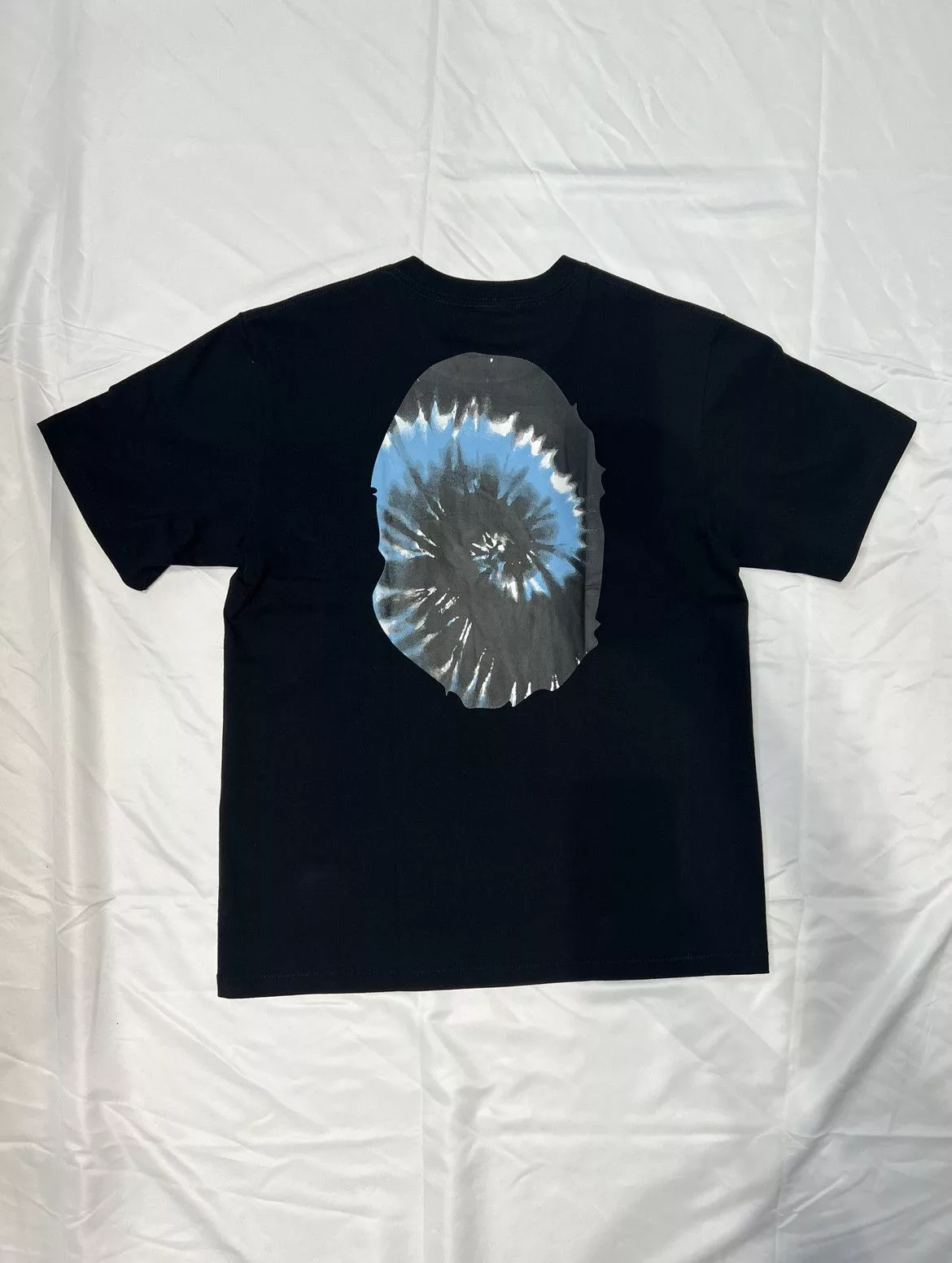 Bape Short Sleeve T Shirts BAPE Tie Dye Big Ape Head Tee Black/Blue