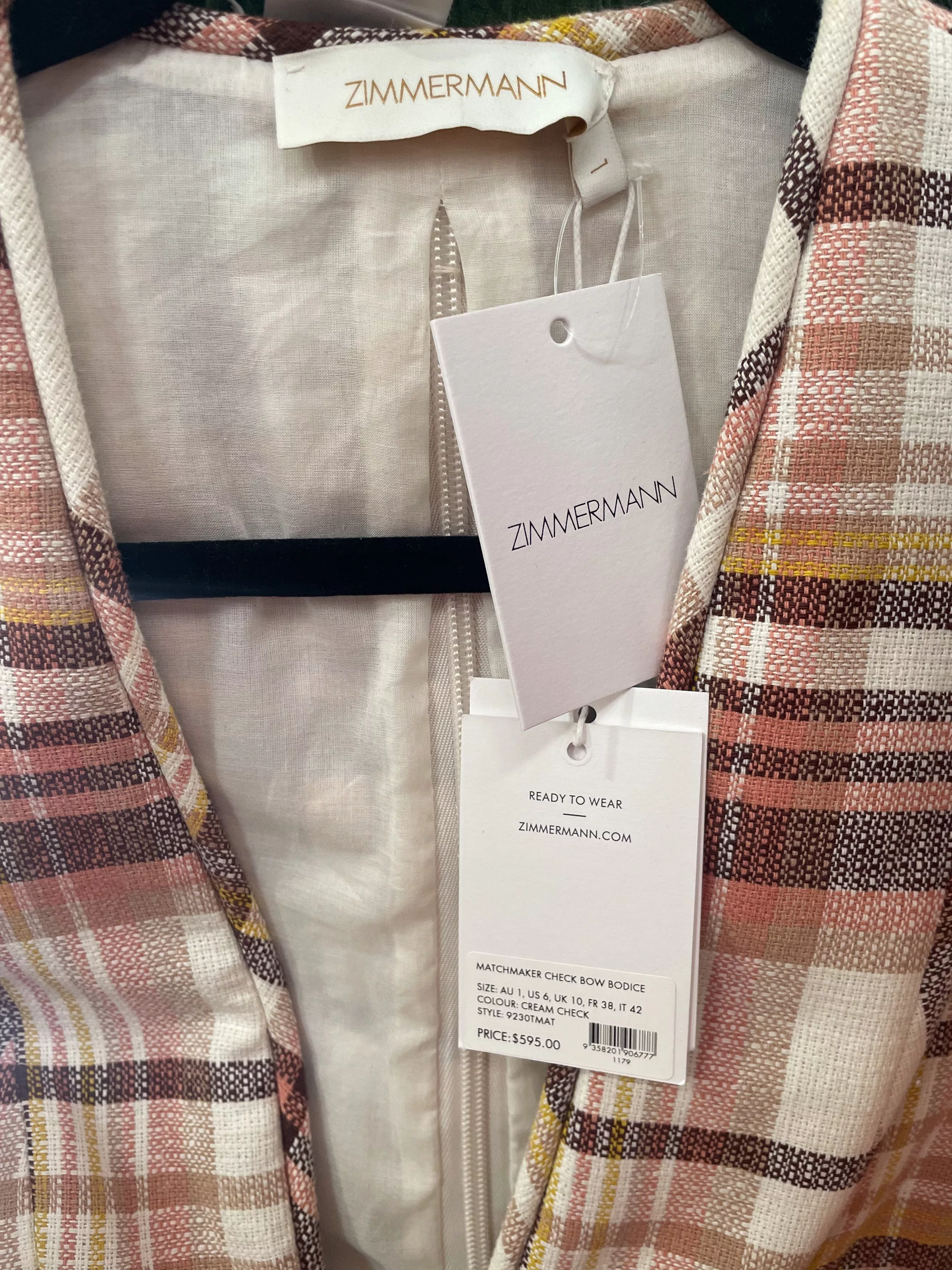 Zimmermann Bodysuits Zimmermann 2 Piece Matchmaker Check Bow Multi