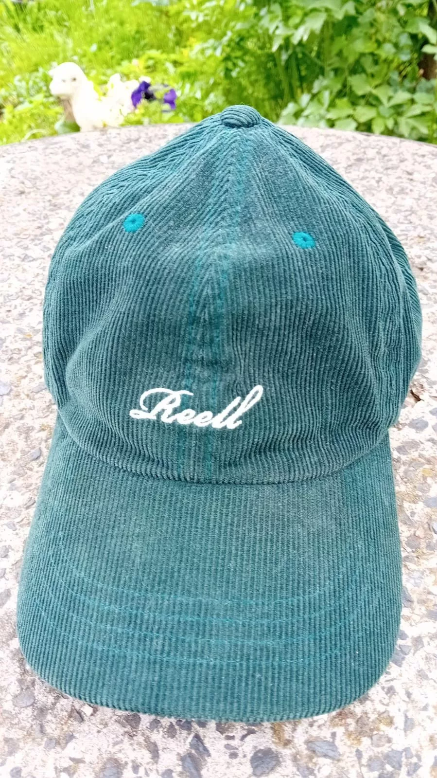Other Hats Other Reell Single Script Courduroy Hat Dark Green Ribcord cap Streetwear