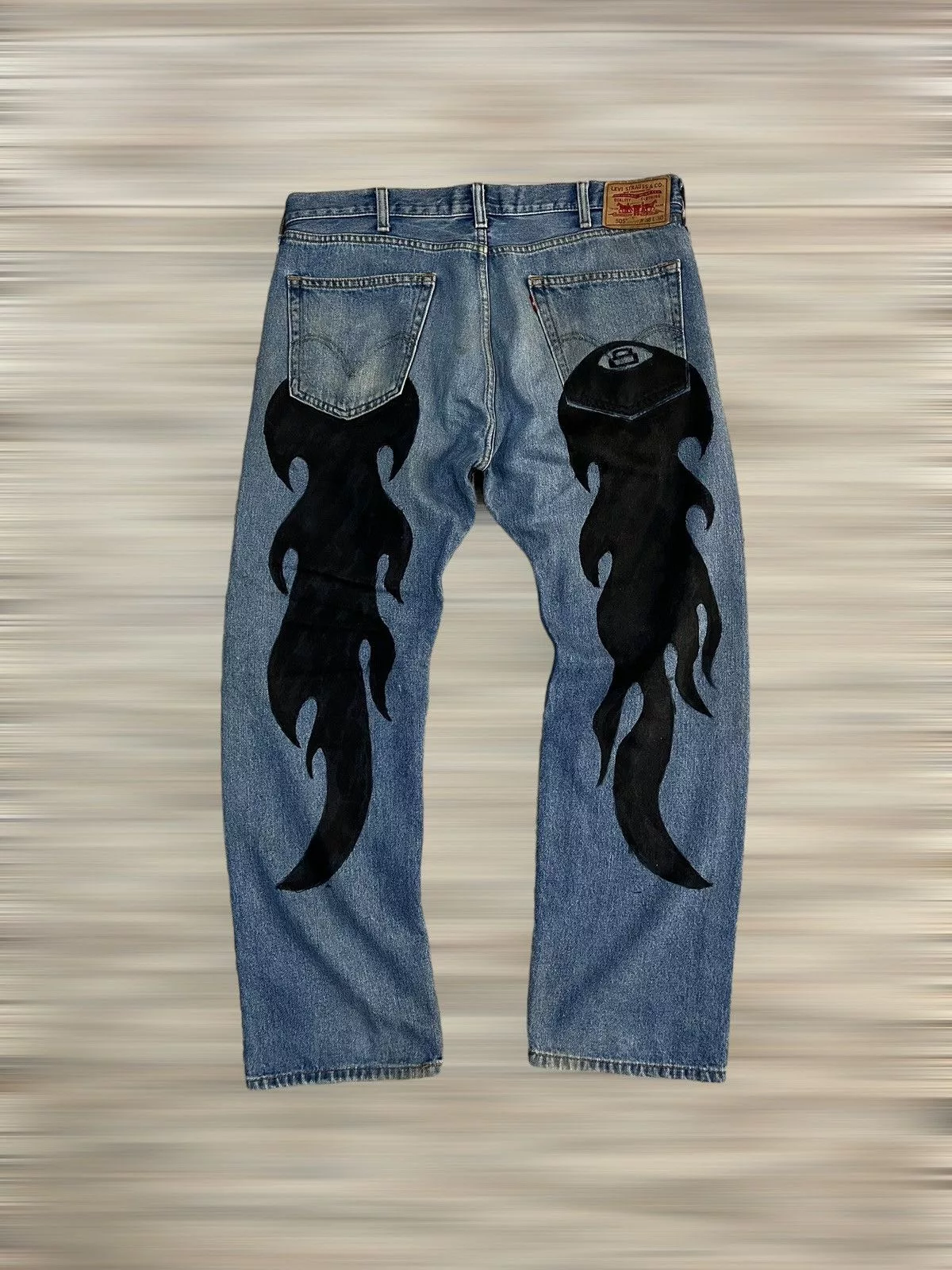Levi's Denim Custom Levi's 505 8 Ball Blue