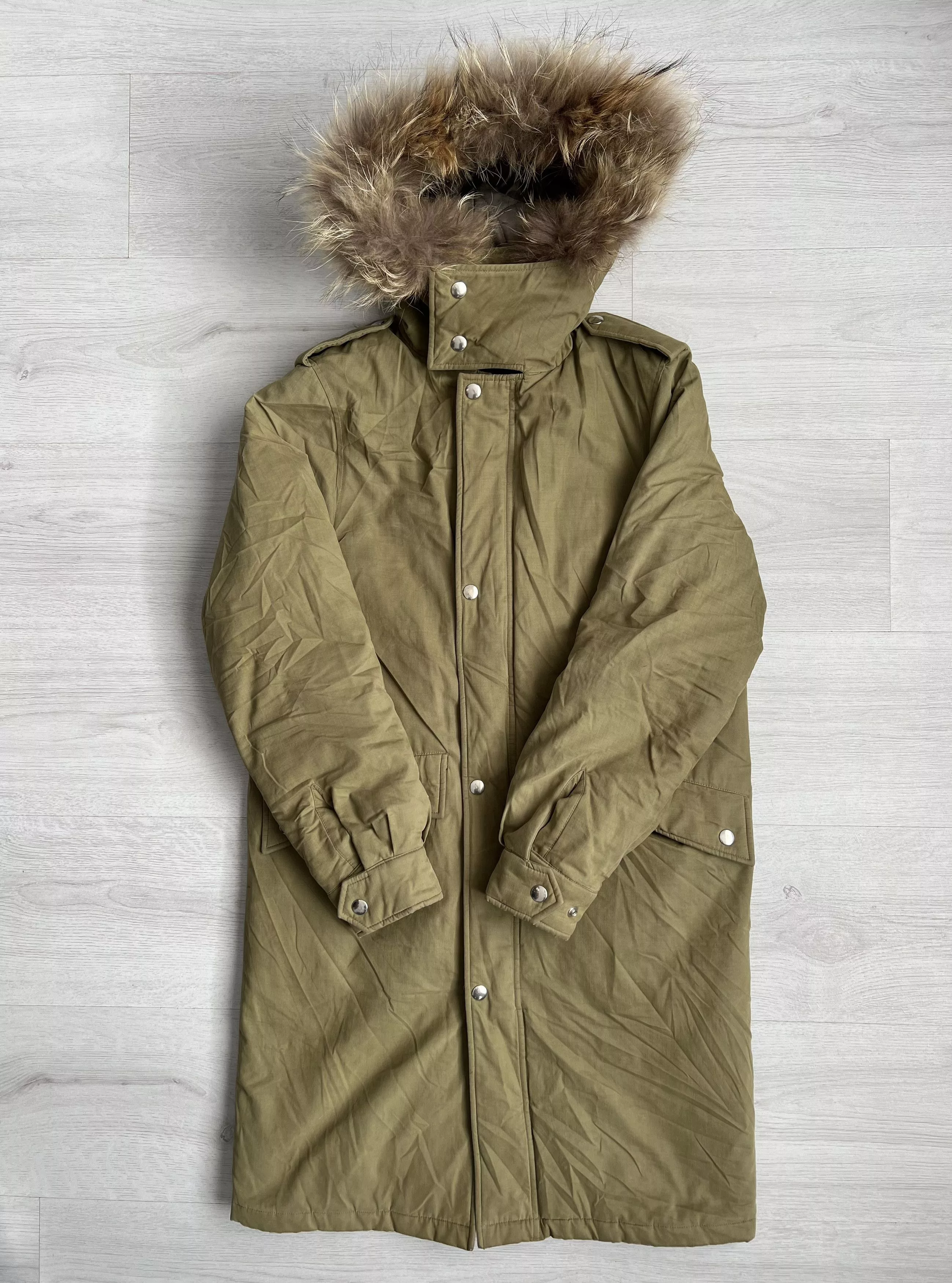 A.P.C. Jackets A.P.C. Women's Cotton Blend Green Hooded Parka