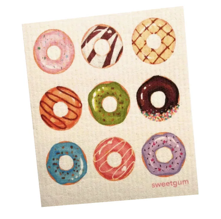 Nine Donuts Swedish Dishcloth
