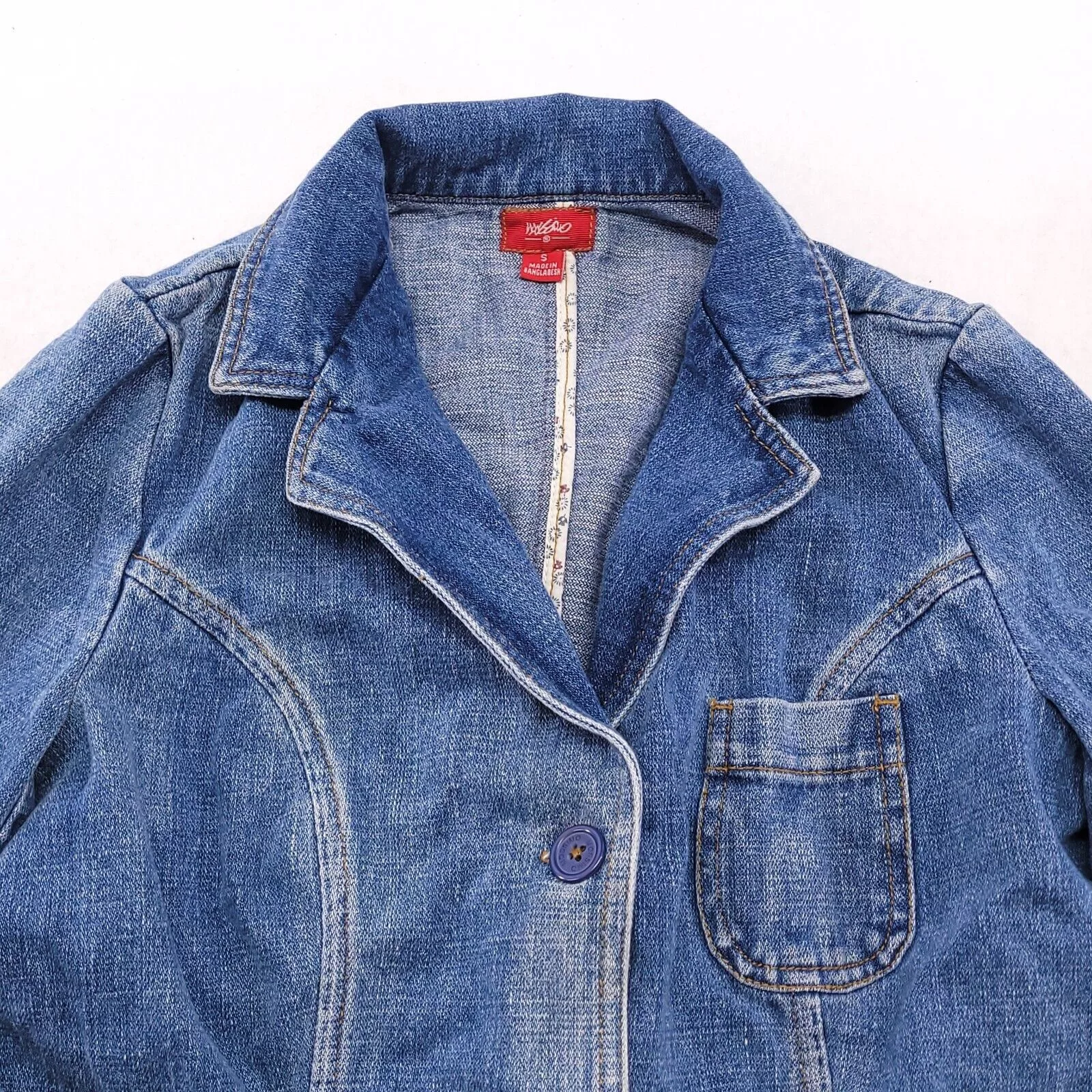 Mossimo Vests Mossimo Button Up Denim Jacket Womens Size Small S Blue