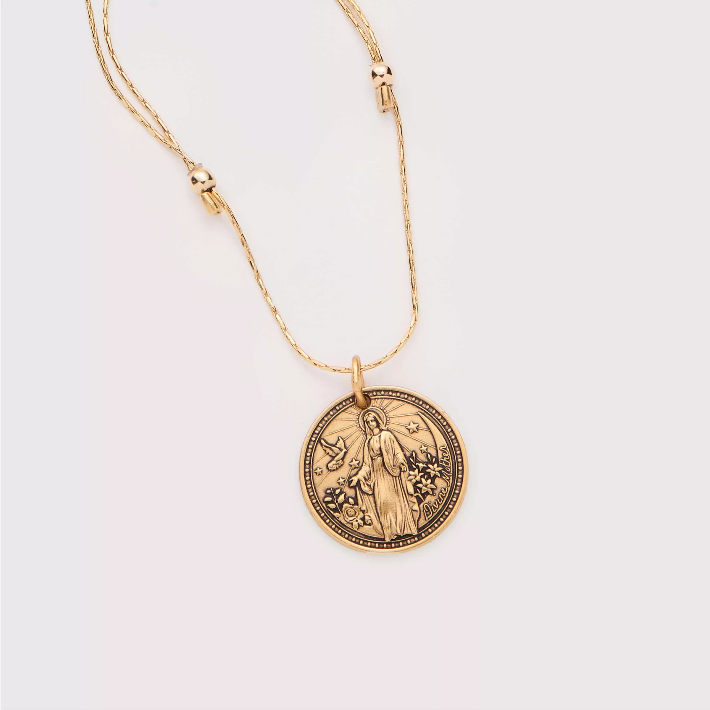 Mother Mary & Archangel Michael Protection Chain Necklace