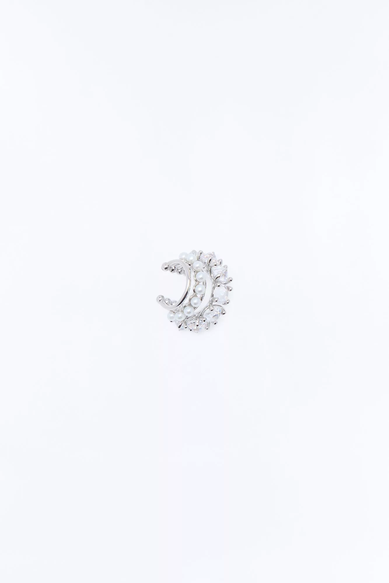 Bling Piece Ear Cuff - Silver/Combo
