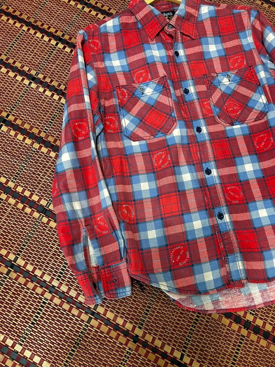 Schott Shirts Button Ups Schott Bros NYC Flannel Red
