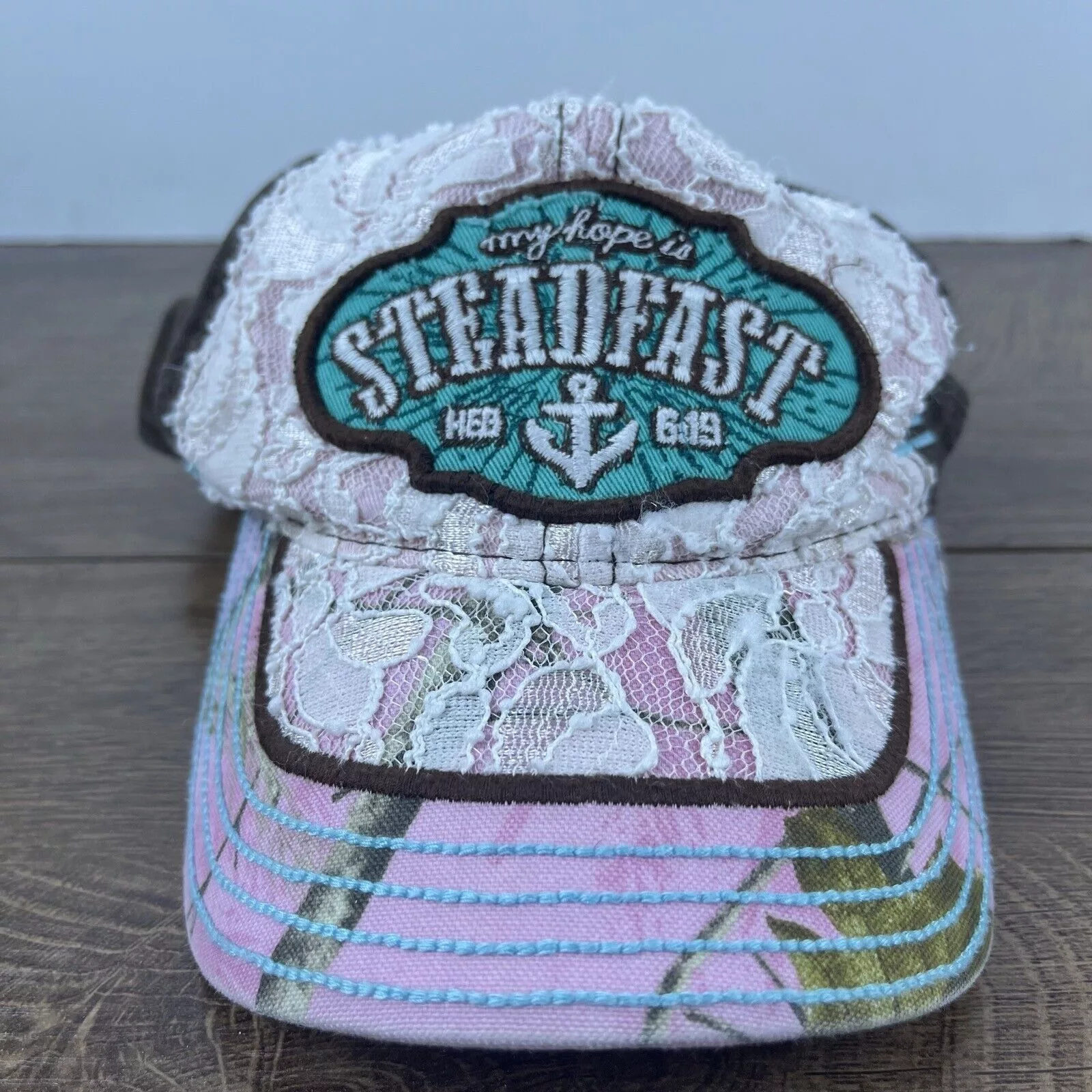Other Hats Other Steadfast Hat My Hope is Steadfast Pink Cap Adjustable Pink