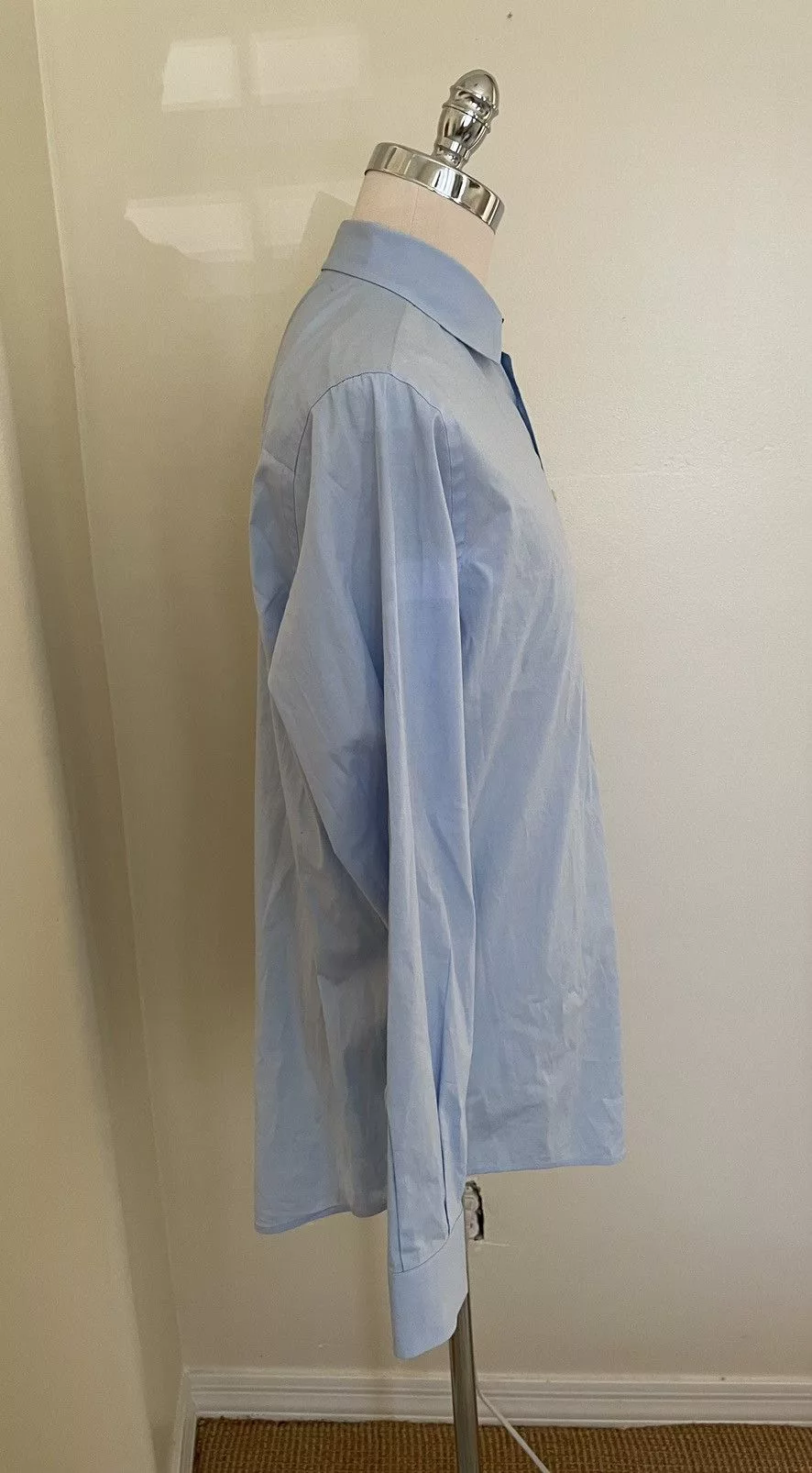 Burberry Shirts Button Ups Burberry Nova Check Trim Spread Collar Shirt Blue