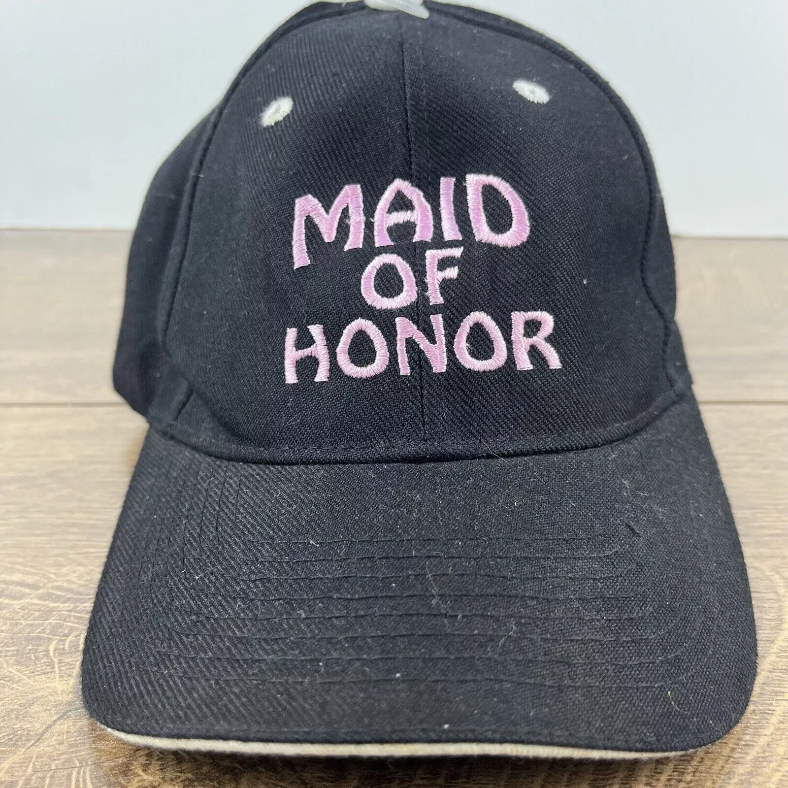Other Hats Other Maid of Honor Hat Black Cap Adjustable Hat Black Adult Fit H