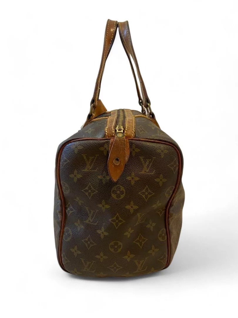 Louis Vuitton Handle Bags Louis Vuitton - Saxe 35 Monogram Boston LV Handbag Leather Brown