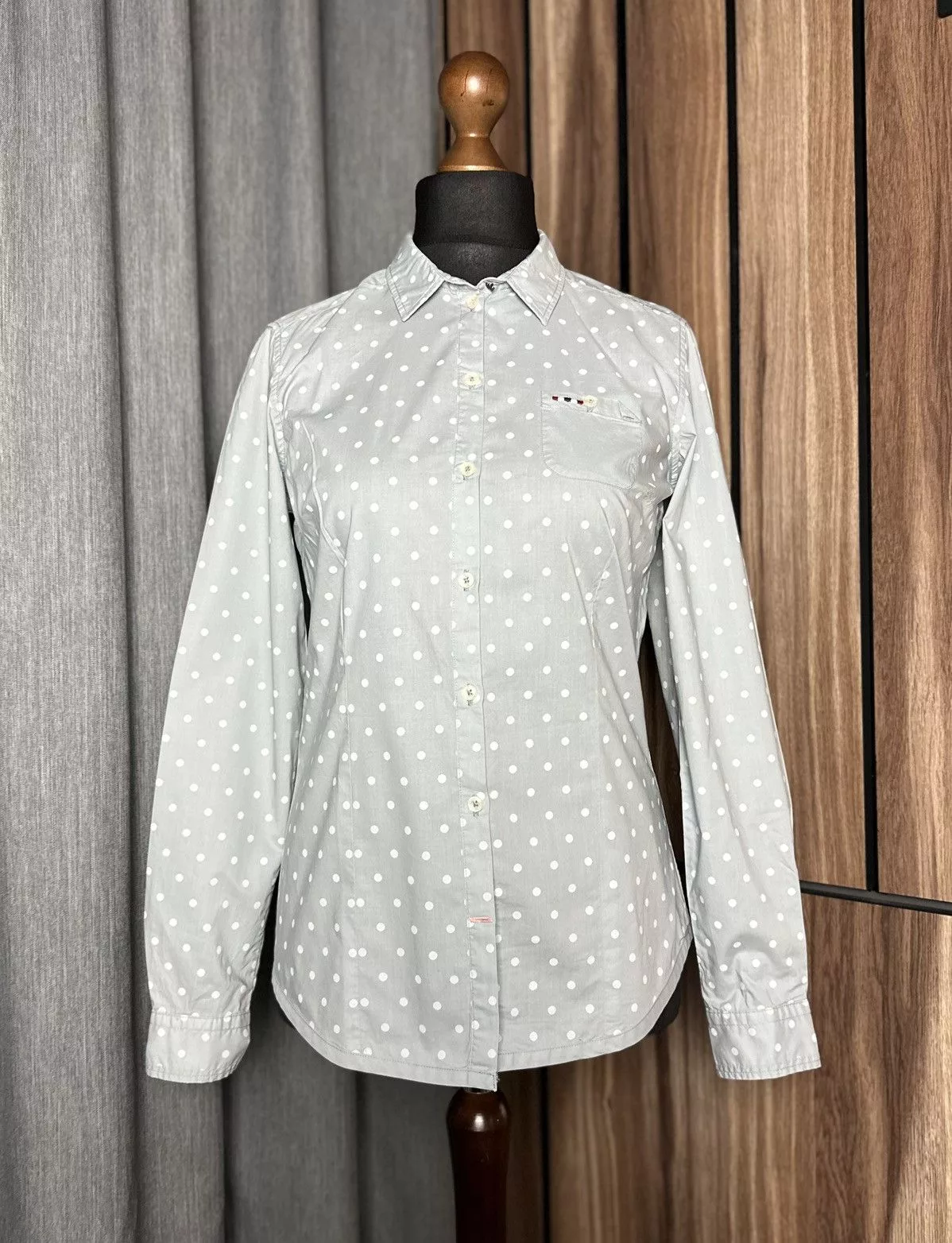 Napapijri Button Ups Napapijri Dotted Shirt Blouse Long Sleeve Women's Size S Multi Luxury