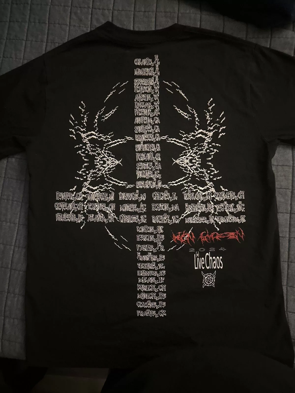 Ken Carson Short Sleeve T Shirts Ken Carson A Great Chaos Merch Black