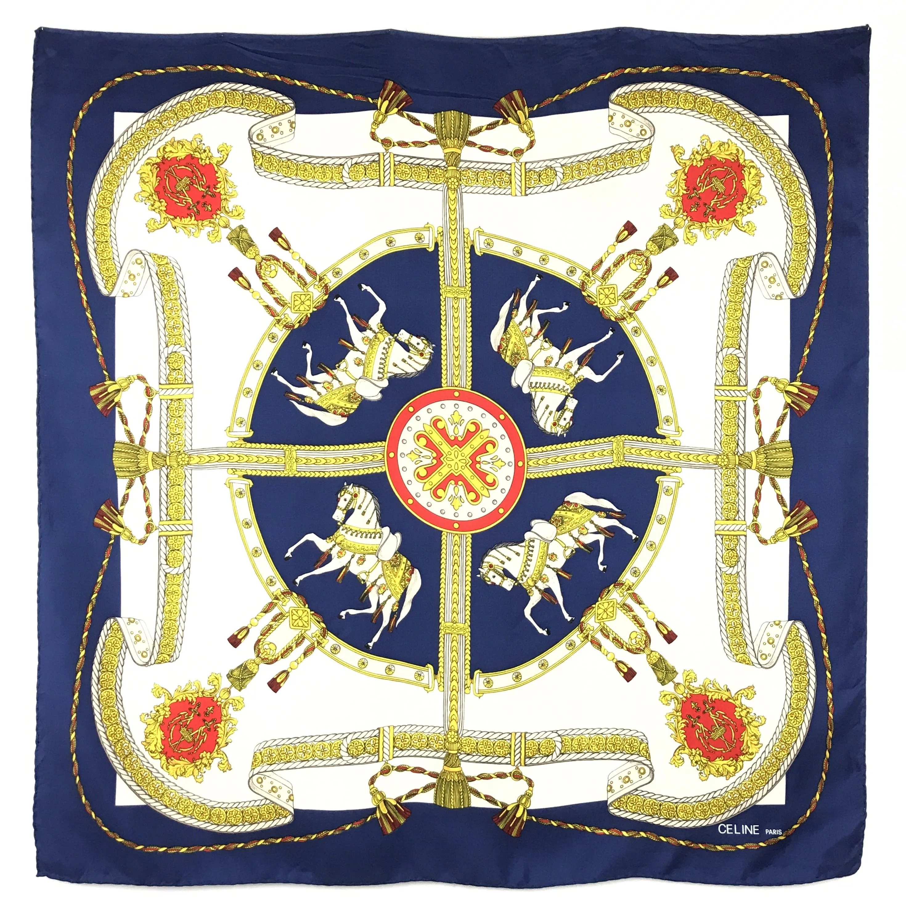 Celine Scarves Celine × Designer × Vintage Vintage Celine Silk Scarf Multi