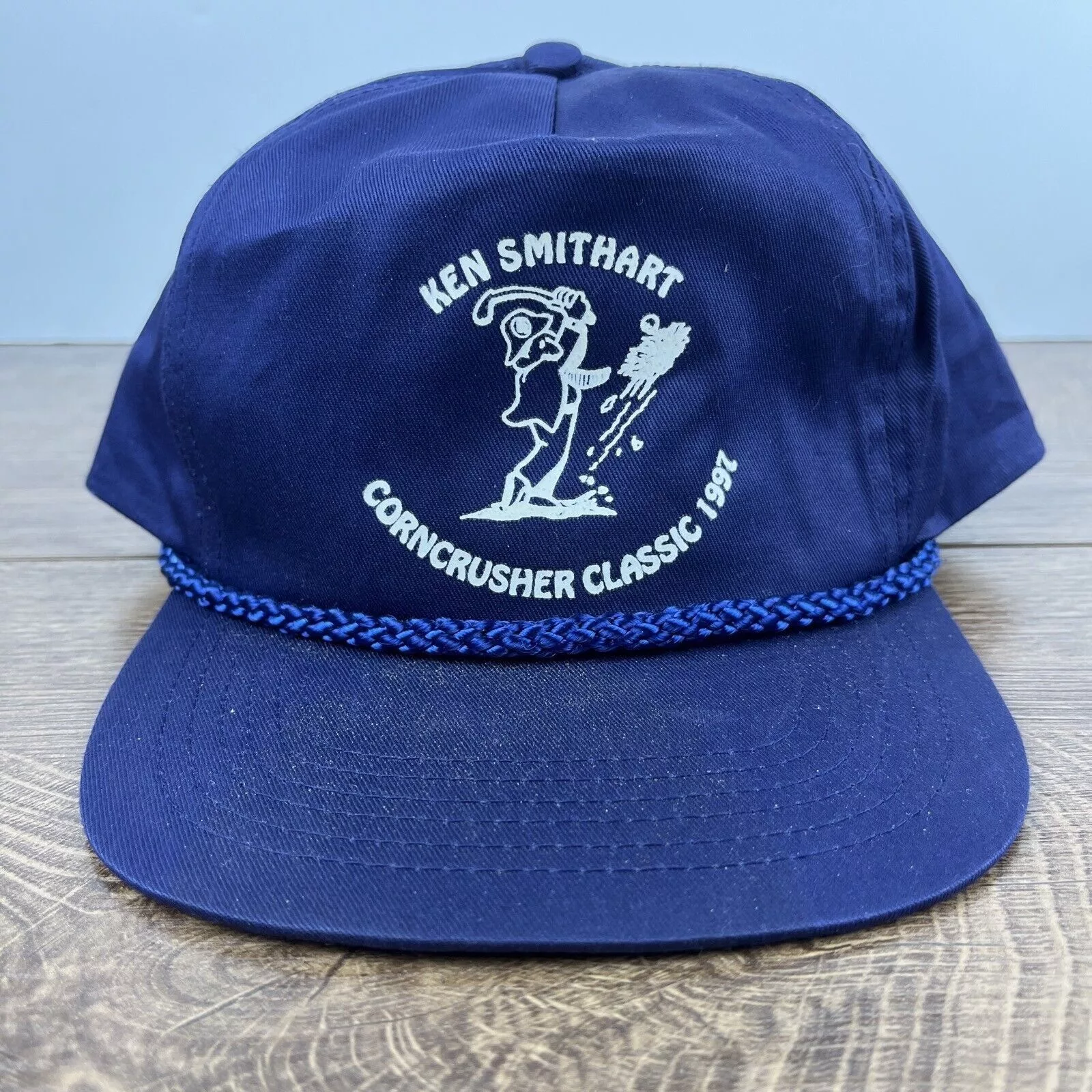 Other Hats Other Ken Smithart Hat Corncrusher Blue Hat Snapback Adjustable Ad
