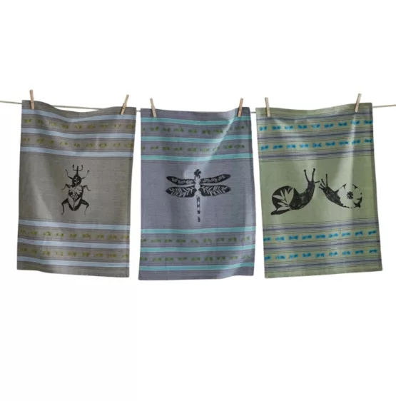 Multi Garden Bugs Dishtowel
