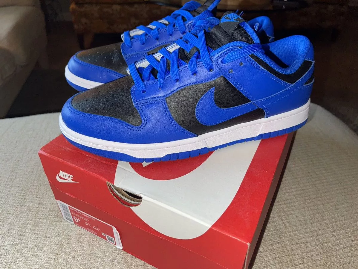Nike Casual Leather Shoes Nike Dunk Low Retro Hyper Cobalt Multi