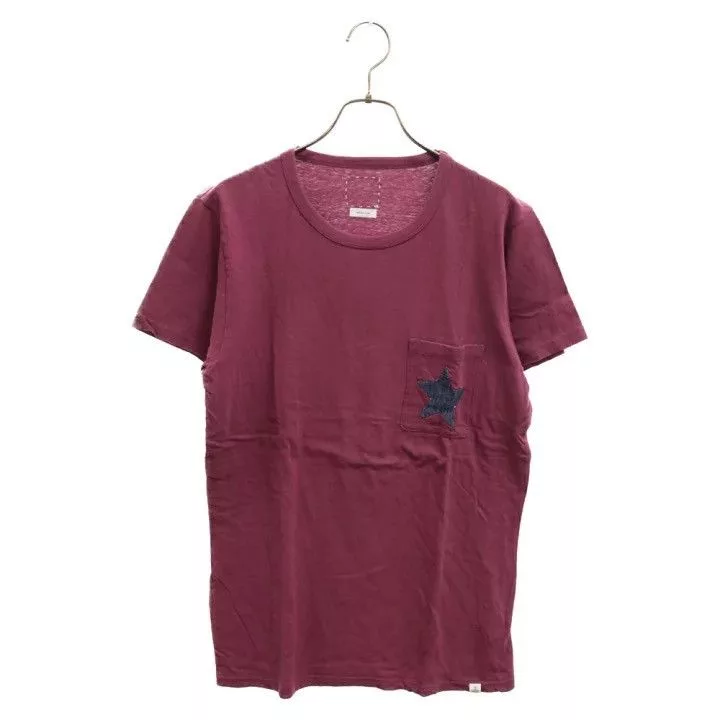 Visvim Short Sleeve T Shirts VISVIM 14SS POCKET TEE S/S DENIM STAR VINTAGE SLUB T SHIRT Red