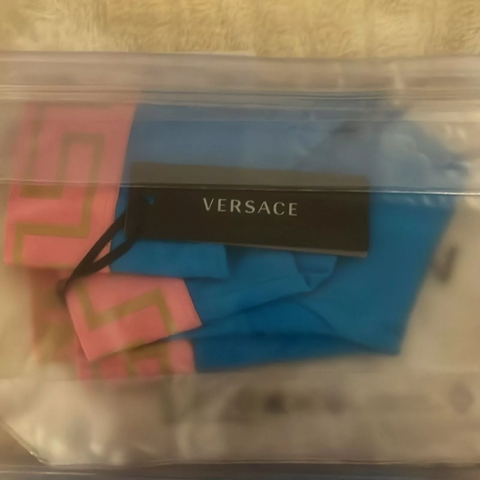 Versace Maxi Skirts NWT Versace Greco SET blue & pink bikini swim - both size 5