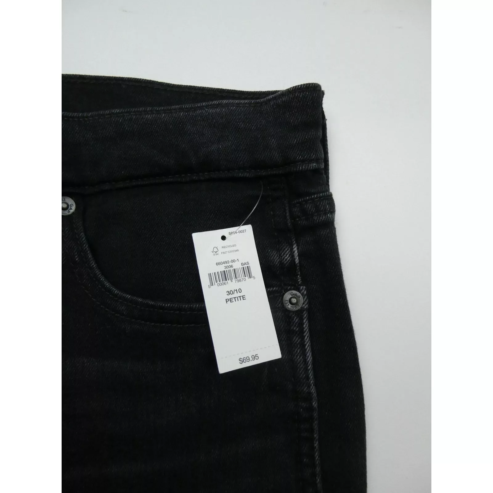 Gap Jeans GAP cropped slim high rise stretch jeans, size: 30/10P black