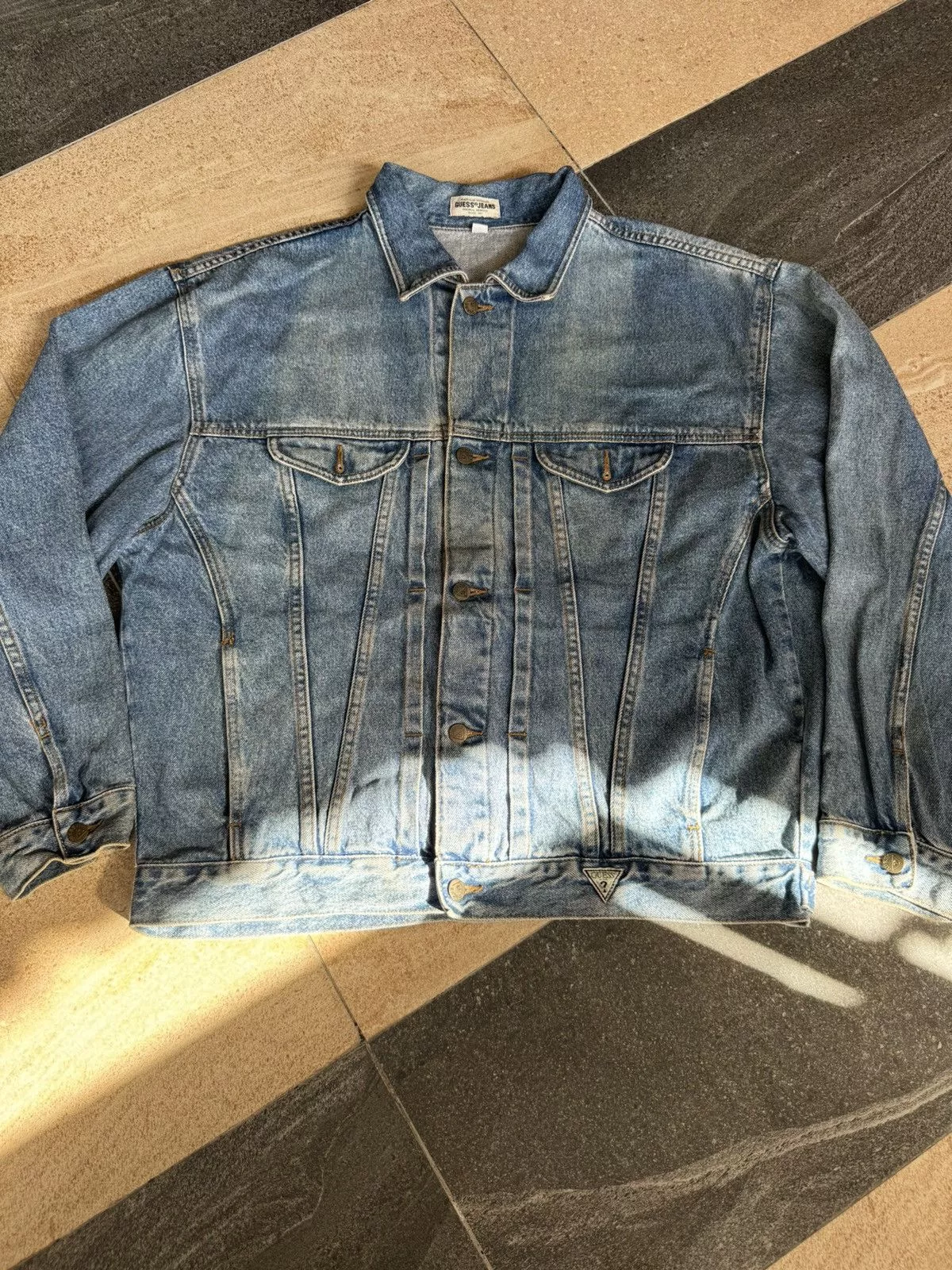 Guess Denim Jackets Guess × Vintage Vintage 90's Guess Jeans Blue Denim Trucker Jacket